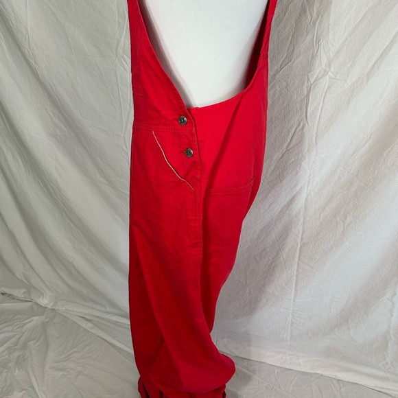 Game Bibs Red Denim Overalls - Picture 6 of 12